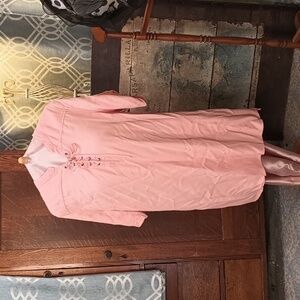 H3-2 peach lace front shirt dress XXL